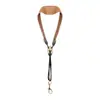 Correa de saxofón transfronteriza hecha de material PU, correa de cuello de cuero ajustable para saxofón para adultos y estudiantes