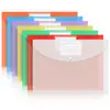 A4 Carpeta de Arco Bolsa para Tarjetas de Presentación de Negocios Impermeable Transparente Plástico Transfronterizo Bolsa para Almacenamiento de Información Pp Broche Esmerilado Bolsa de Papelería