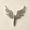 Novo Colar Masculino Moda Transfronteiriça Asas de Anjo, Corrente para Clavícula Feminina, Acessórios de Pingente Criativo com Microincrustação de Asas Atacado