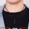 Moda Estilo Ins para Hombre Colgante Largo de Acero Inoxidable con Espejo Collar Largo Liso con Cadena de Serpiente Cadena Retorcida
