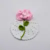 Posavasos de Ramo de Rosas Hecho a Mano Terminado Crochet de Lana Cambio de Taza Ramo de Mano Regalo Creativo Posavasos de Flor Tejida