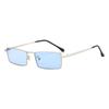 Gafas de Sol de Marco Pequeño de Nueva Moda Transfronterizas para Hombres y Mujeres, Gafas Retro Cuadradas de Viaje de Alta Gama Anti-UV