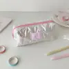 Hisocute Estuche Simple de Estrella Bolsa de Almacenamiento de Papelería para Estudiantes Bolsa Cosmética Portátil Bolsa de Papelería de Gran Capacidad Doble Uso