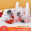 Bolsa Sacola Plástica Descartável Espessa de Grau Alimentício para Lanche, Celebridade da Internet, Colete, Embalagem Criativa para Frango Frito e Hambúrguer