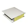 Painel de parede divisória lã de rocha sanduíche purificação chapa de aço colorida 0,42mm painel sanduíche composto isolamento térmico isolamento painel de parede