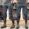 Primavera e outono Calças de ferramentas americanas transfronteiriças masculinas retas funcionais ao ar livre táticas calças casuais masculinas Calças masculinas na altura das pernas
