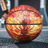Bola de basquete infantil Nezha transfronteiriça para uso em jardim de infância, tamanho 5 couro PU resistente ao desgaste bola de basquete de treinamento para alunos do ensino fundamental, atacado