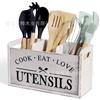 Caja de Almacenamiento de Vajilla de Madera Transfronteriza Caja de Almacenamiento Clasificado para Cuchillos y Tenedores para Encimera de Cocina Soporte para Acabado de Utensilios de Cocina