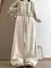 Pantalones de Estilo Coreano Perezosos de Cintura Alta Forrados de Felpa con Estampado de Leopardo, Pantalones Casuales de Punto Suaves y Esponjosos con Corte Holgado y Caída y Diseño Recto Adelgazante