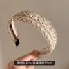 Diadema Tejida de Lino con Temperamento de Super Hada Bohemia Pinza para el Cabello Hueca para Mujer Diadema de Borde Ancho Goma para el Cabello Agujero para el Cabello Accesorios para el Cabello