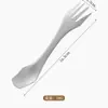 Cuchara y Tenedor Multifuncionales de Titanio Puro, Una Cuchara para Múltiples Usos, Cubiertos Portátiles para Exteriores, Estudiantes, Hogar, Cuchillo, Cuchara y Tenedor Todo en Uno, Al Por Mayor en Stock