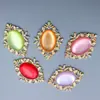 Plato de Flores Ovalado en Forma de Diamante Hebilla de Taladro de Pedrería Espejo Perla Aleación Accesorios de Joyería DIY Adorno para la Cabeza Zapatos Ropa Materiales para Bolsos