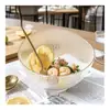 Bol Grande Inclinado para Ensalada Estilo Japonés, Bol de Vidrio, Plato para Frutas Doméstico, Plato Especial para Salsa de Hot Pot, Vajilla Comercial de Alto Valor