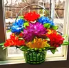 Cestas de Crisântemos para o Festival Qingming, Flores para Limpeza de Túmulos no Cemitério, Flores de Seda para Visitas a Túmulos, Suprimentos Funerários, Cestas de Flores Qingming em Estoque