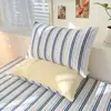 Funda de almohada de verano de tela gruesa 100% algodón clase A con estampado, fresca y refrescante, seca y transpirable, adecuada para estudiantes y adultos