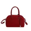 Otoño 2026 Nuevo Estilo Fresco Bolso Bowling Retro Casual Mate para Mujer Bolso Cruzado de Moda para Viajero