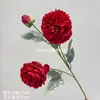 Vermelho vinho popular material de flor de simulação Eucalipto Hortênsia palma vermelha rosa vermelha com salão de casamento estrada atacado