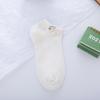 Meias Curtas Brancas Femininas Novo Estilo Etiqueta de Urso Meias Invisíveis Cano Baixo Antiderrapantes Meias Sapatilha Versátil