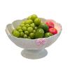 Plato de Fruta con Forma de Pétalo - Estilo Crema Plato de Fruta de Pétalo de Alto Valor Estilo Ins Mesa de Centro de Sala de Estar Plato para Dulces y Bocadillos Multiusos