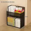 Estantería rodante con ruedas para almacenar libros, adecuada para estudiantes, uso doméstico y como estantería pequeña o estante de almacenamiento de pie junto a un escritorio
