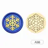 Sellos de Cera Serie Navideña con Diseños de Muñeco de Nieve, Copo de Nieve y Reno, Varios Estilos, Cabezales de Cobre para Diario y Sellado de Sobres