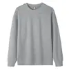 Sudadera pesada de cuello redondo de 400 g para hombre y mujer, primavera y otoño, corte holgado, color liso, estilo básico, hombros caídos, versátil, top de manga larga