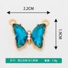 Accesorios DIY para Joyería Versión Coreana Nuevos Colgantes de Mariposa Colorida Linda Doble Colgante Incrustada con Pedrería Venta al por Mayor de Fabricantes de Muestras