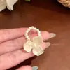 Anillo de Flor de Perla de Color Dopamina Nuevo de Corea del Sur Diseño de Nicho Atmósfera Dulce Estilo Festivo Anillo para Mujer