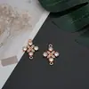 Pingente Flor Cruzada de Liga Acessórios para Joias DIY Zircônia Incrustada Brincos Floridos Coloridos Pulseira Materiais para Contas