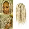 Cabelo para Trança Twist Senegalesa Torcido à Mão com 12 Fios de Espessura Média, Duas Tiras, Peruca de Crochê Sintética, Peruca Fofa