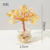 Decoração de árvore de cristal natural, tigela da prosperidade, árvore da fortuna de cristal amarelo, cascalho de cristal para DIY de planta em vaso de cristal, decoração de carro