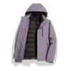 Jaqueta Impermeável de Penas Masculina Feminina Três em Um Repelente à Água Destacável Inverno Outdoor Montanhismo Esqui Roupa Estampada