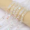 Cuentas de Cubo de Azúcar de Cristal de Vidrio Chapado en Color de 6 mm Hechas a Mano DIY Accesorios Decorativos con Cuentas Pulsera Collar Materiales para Ropa de Venta Caliente