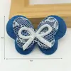 Novo Tecido Jeans Renda Coração Borboleta Acessórios de Joias DIY Acessórios de Cabelo Presilhas de Cabelo Materiais Auxiliares Acessórios para Roupas Sapatos e Chapéus