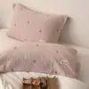 Fundas de almohada de gasa de algodón puro estilo japonés, juego de dos, fundas de cojín de algodón para todas las estaciones para hombre, fundas de almohada antiaceite para uso doméstico