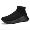 Nuevos Zapatos Calcetín Tejido Volador para Hombre Transfronterizos de Talla Grande Suela Gruesa Caña Alta Zapatos para Enamorados Zapatilla de Malla Transpirable Ligera para Pie
