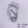 Em Estoque Chaveiro de Aço Inoxidável 304 Fivela de Cintura Masculina Chaveiro de Carro Fivela de Escalada ao Ar Livre Pingente Clipe para Garrafa de Água