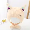 Gorro de Bebé Invierno Nuevo Estilo Unisex para Bebés Niños Tienda de Campaña Tentáculo Lazo Moda Doble Capa Protección Auditiva Gorro de Lana Gorro de Poner