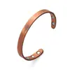 Pulsera Anillo Magnético de Cobre Rojo Antiguo Cepillado Ajustable Temu Aliexpress Amazon Europeo y Americano Listo para la Venta
