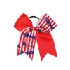 Día de la Independencia de Estados Unidos para niños banda de goma de cola de milano comercio exterior para niños liga para el pelo cuerda para el pelo elemento del Día Nacional banda elástica para el pelo 8 colores