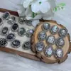 Caja de concha negra natural para niña hermosa, pulsera incrustada, con cuentas, hecha a mano, accesorios de joyería DIY