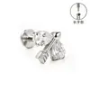 Aretes de Aleación de Titanio F136, Aretes Largos Finamente Tallados para Hélice Auricular, Piercings para Labio con Circonita, Joyería para Piercings Corporales de Titanio G23