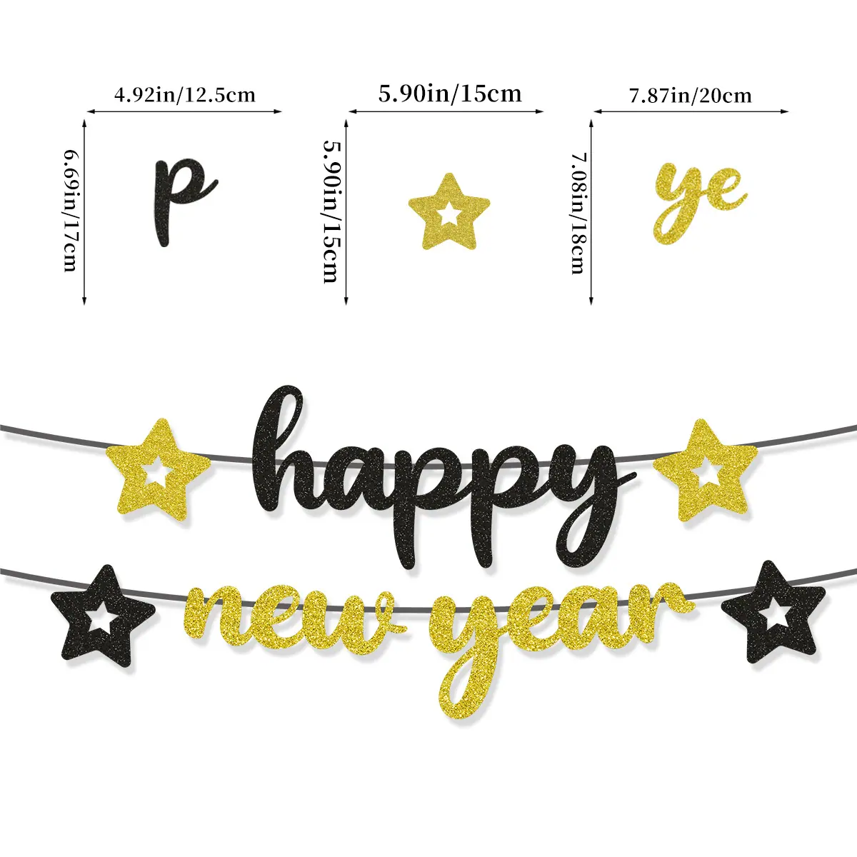 新年连体字母拉旗尺寸
