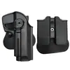 Explosiones transfronterizas IMI funda táctica m9 mano derecha colgante de cintura para caza funda militar de liberación rápida con portacargador doble