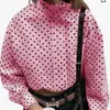 Camisa de Manga Larga con Lunares Nueva Transfronteriza Europea y Americana 2026 para Mujer, Top Casual de Moda Holgado, Artículo Popular de Comercio Exterior