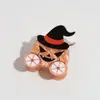 Garras para el Cabello Negras con Gato y Calabaza Estilo Oscuro Guadaña Divertida Castillo Fantasma Agarrador Accesorios Creativos para el Cabello de Halloween