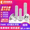 Tornillo para tirador de puerta de gabinete de acero inoxidable 304, cabeza redonda cruzada con arandela, cabeza de lenteja PWM con tornillo dieléctrico M2/M3/M4