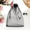 Bolsa de gasa para cosméticos, bolsa de malla, bolsa de gasa de hilo de perla para regalo, bolsa para dulces, bolsa de gasa transparente, bolsa de malla con cordón