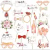 Transfronterizo 20 Piezas de Purpurina 2026 Decoraciones Divertidas para Nochevieja Polvo Negro Dorado Feliz Año Nuevo Accesorios para Fotos Máscaras