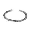 Pulsera de Plata Esterlina 925 al por Mayor Hierba Tang Pulsera Abierta Ajustable para Hombre y Mujer Patrón Trenzado Plata Tailandesa Joyería de Moda Punk